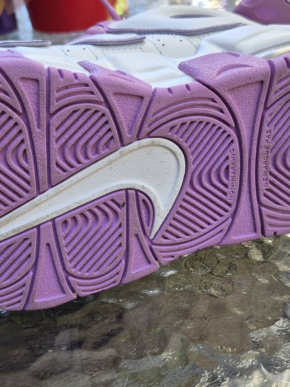 Nike Kids' White and Pink AIR Basketball Shoes - Picture 9 of 13
